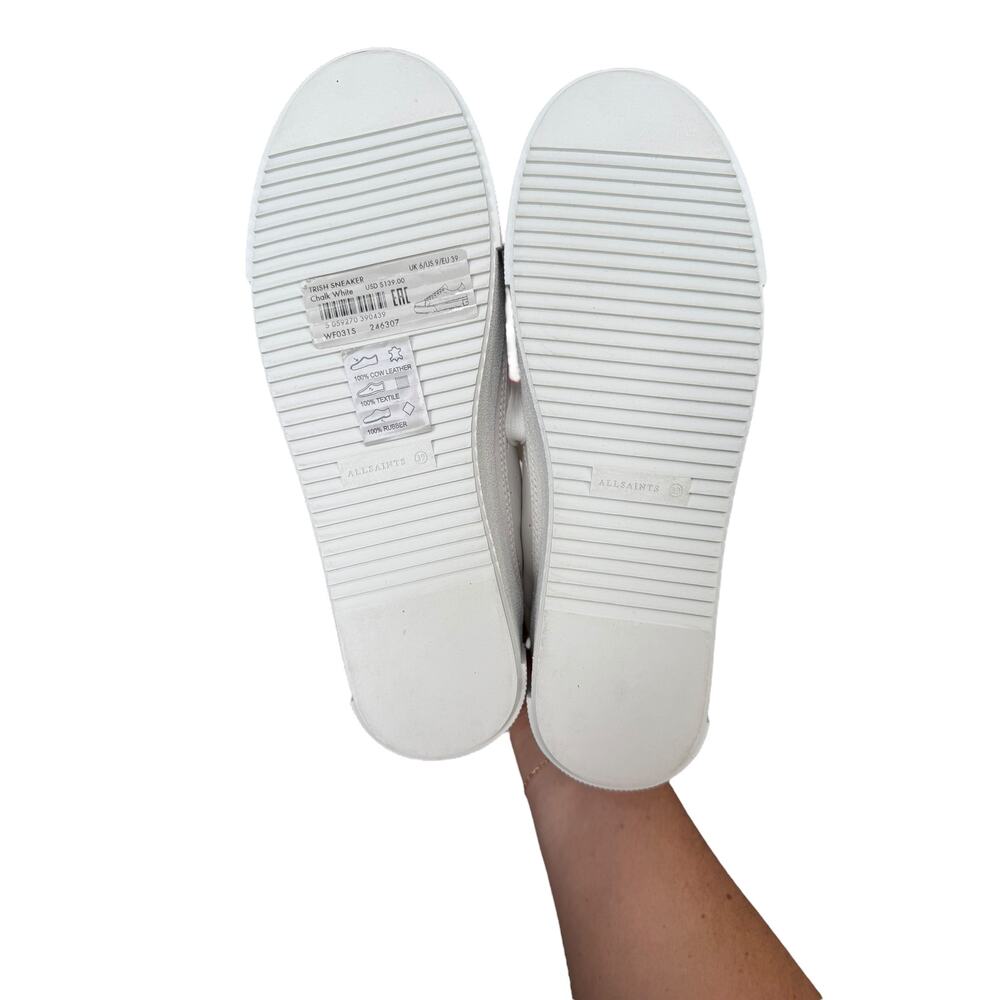 All Saints Women's Chalk White Trish Sneaker Size 9 - Picture 5 of 7